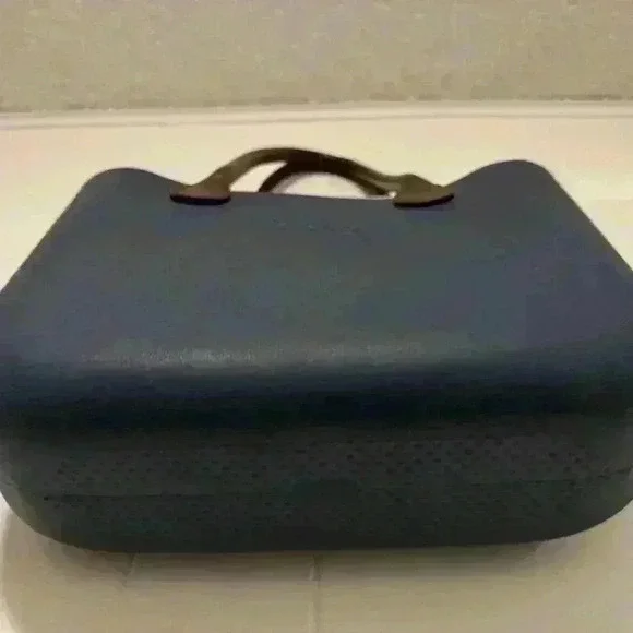 O Bag Italy Borsa Tote Blue Removable Canvas Insert used like anew - Picture 4 of 8